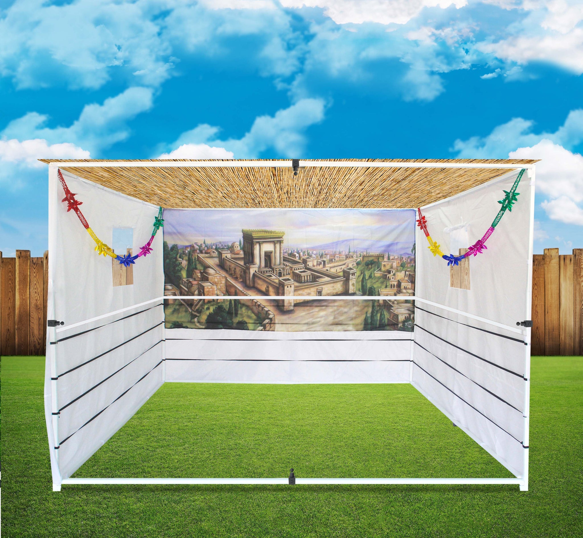 2024 Model - Sukkot Hadar Telescopic Sukkah Set: Portable, Adjustable, Kosher Certified - Expands from 4x5 to 8x10 Feet, Complete with Carry Bag
