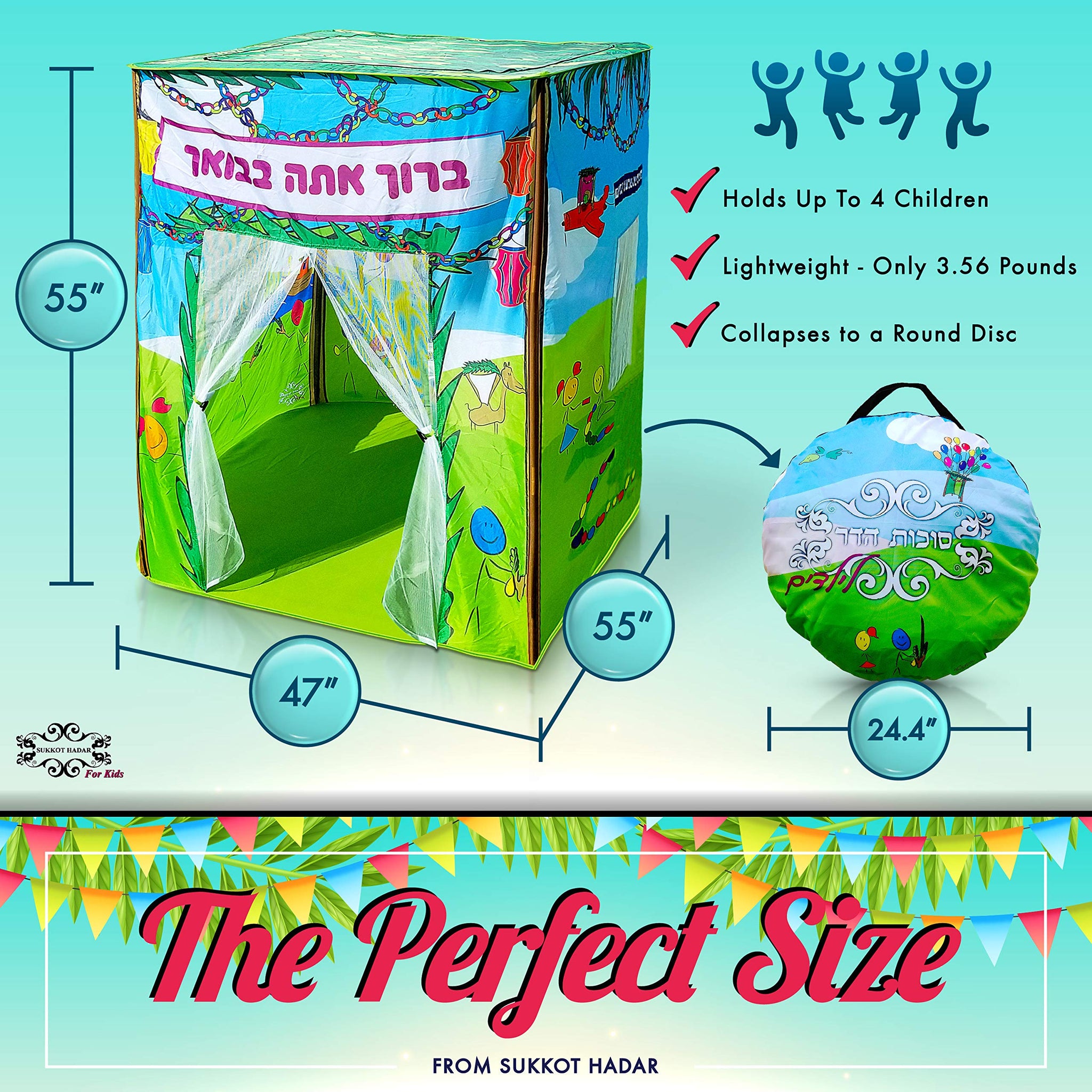 sukkot tent Children's Pop Up Sukkah (Sukkot, 50 x 50 Inch)