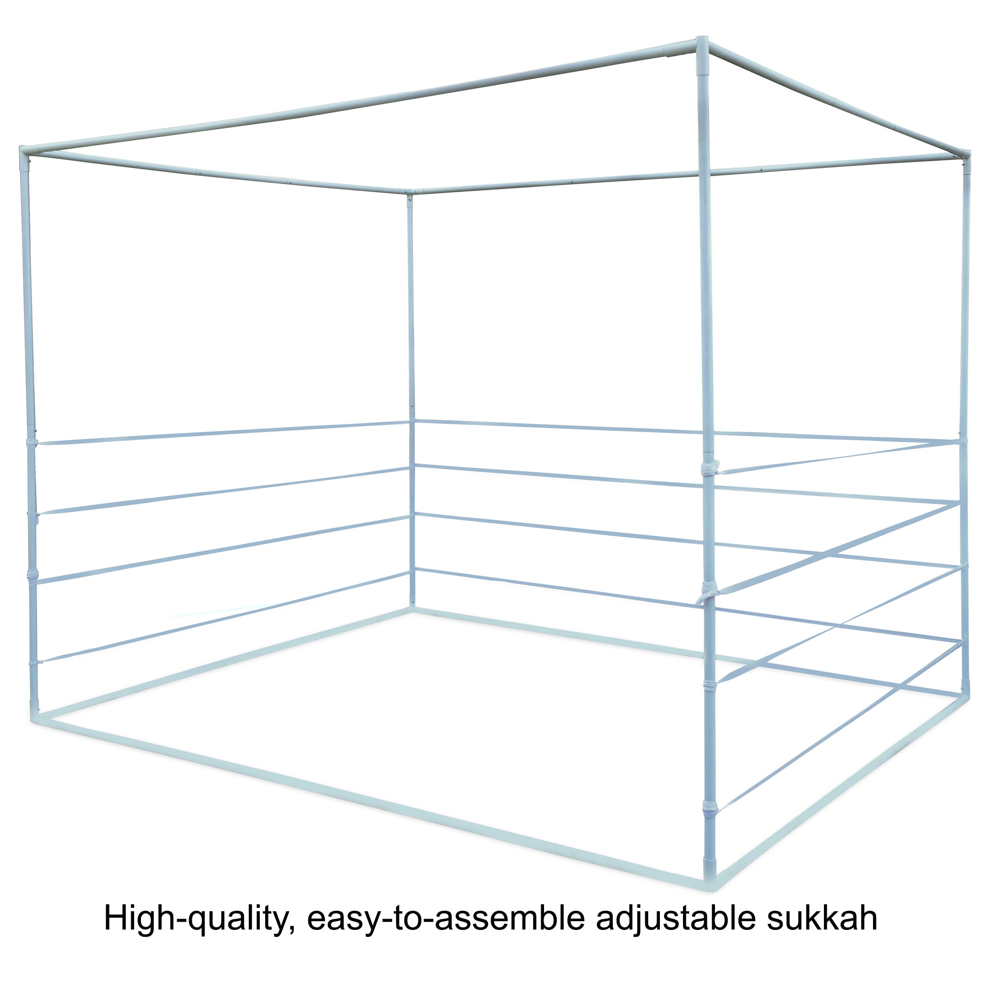 Sukkot Hadar - 8X10 - Adjustable Sukkah Set, up to 14 Sizes, Kosher Certified, Easy to Assemble